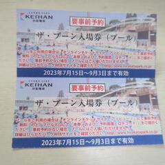 ひらかたパーク　ザ・ブーン入場券2枚分　 9/3まで　ザブーン　...