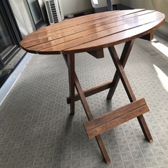 引渡し完了　折りたたみ式　木製テーブル