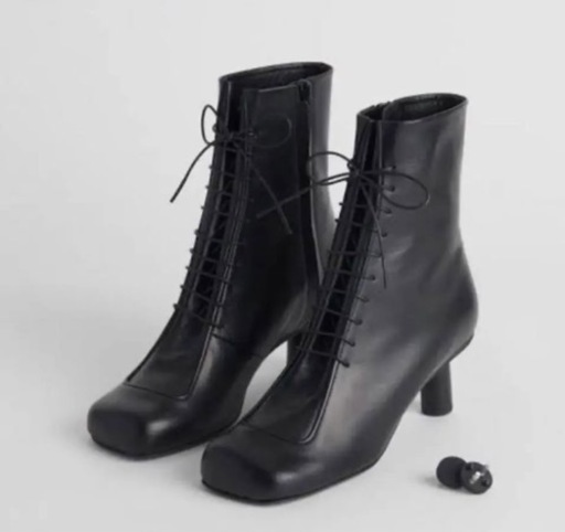 AKIRANAKA ブーツヒール Black