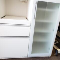 ‼️限定価格‼️美品‼️ホワイト‼️キッチンボード‼️レンジボード‼️食器棚‼️レンジ台‼️