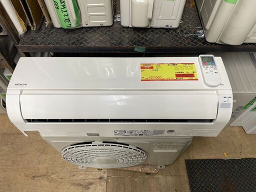 K04483　日立　2018年製　中古エアコン　主に6畳用　冷房能力　2.2KW ／ 暖房能力　2.2KW
