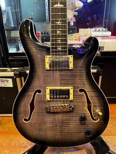 ① 函館・北斗市近郊 直接取引限定 Paul Reed Smith PRS SE Hollowbody II Charcoal Burst ポールリードスミス ホローボディⅡ チャコールバースト ハードケース付 ① 函館・北斗市近郊 直接取引限定 Paul Reed Smith PRS SE Hollowbody