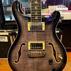 ① 函館・北斗市近郊 直接取引限定 Paul Reed Smith PRS SE Hollowbody II Charcoal Burst ポールリードスミス ホローボディⅡ チャコールバースト ハードケース付