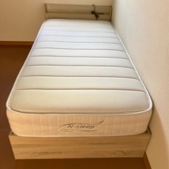 シングルベッド　引き出し付き　マットレス付き　N-sleep 