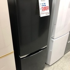 ○販売終了○冷蔵庫 2ドア 153L TOSHIBA 2021年製 ブラック 中古品