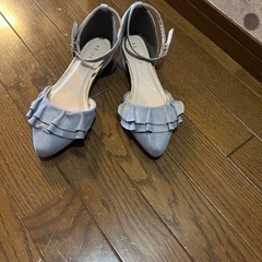 新品！水色パンプス　Lサイズ