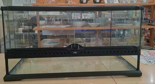 ★グラステラリウム　爬虫類ガラスケース　両開き　幅約60cm　【店頭販売のみ】