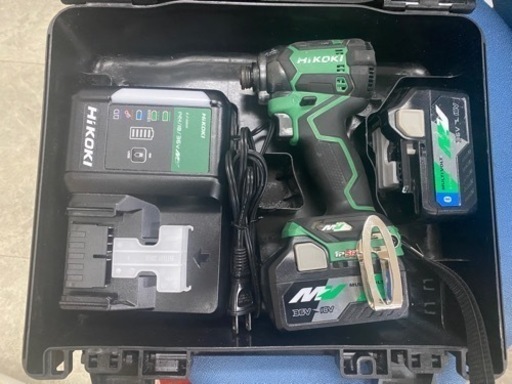 HiKOKI(ハイコーキ) 36Vインパクトドライバ WH36DC  バッテリー2個　充電器付き　リサイクルショップ宮崎屋佐土原店R5.9.1