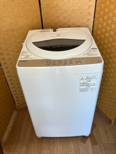 【引取】東芝 TOSHIBA AW-5G6(W) 全自動洗濯機 5kg 2019年製
