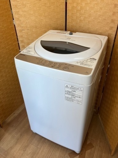 【引取】東芝 TOSHIBA AW-5G6(W) 全自動洗濯機 5kg 2019年製