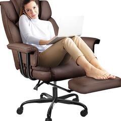 ゲーミングチェア 茶色　ブラウン ゲーム オフィス オットマン 170度 リクライニング 広い座面　快適　休憩　PUレーザー ゲームチェア 作業 長い時間 卸ます　転売OK　　倒産品　まとめ売り　ネット商材　アマゾン引き上げ商品　メルカリ　副業　景品　コンペ　賞品