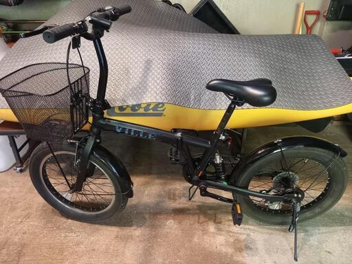 【自転車】折り畳みFATBIKE ヴィレ VILLE リアサスペンション 20インチ 外装6段 マスタード