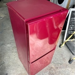 札幌市内配送可 美品 20年製 AQUA アクア 168L 2ドア冷凍冷蔵庫 AQR-17J(R) ルージュ