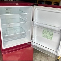 札幌市内配送可 美品 20年製 AQUA アクア 168L 2ドア冷凍冷蔵庫 AQR-17J(R) ルージュ