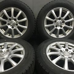 【DUNLOP WM02 195/65R15】スタッドレス【Weds JOKER ウェッズ 15インチ 6J5HPCD114.3+43】19年製 バリ溝 セレナ等　(TA797)