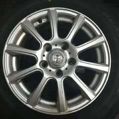 【DUNLOP WM02 195/65R15】スタッドレス【Weds JOKER ウェッズ 15インチ 6J5HPCD114.3+43】19年製 バリ溝 セレナ等　(TA797)