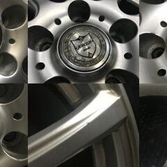 【DUNLOP WM02 195/65R15】スタッドレス【Weds JOKER ウェッズ 15インチ 6J5HPCD114.3+43】19年製 バリ溝 セレナ等　(TA797)