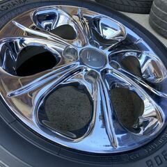 ヨコハマ新品タイヤ 155/65R14付!!メッキホイール◆5J 14in+45 4/100◆ムーヴ タント エブリィ アトレー バモス ワゴンR N-BOX デイズ