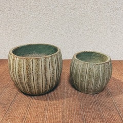 植木鉢 ２つセット 陶器鉢 アンティーク風