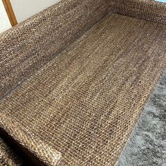 ３人掛けソファ（底値にて値段は変わりません） 素材：バナナリーフ、木材