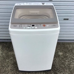 【極美品】洗濯機　7kg   2019年製　AQUA  AQW-...