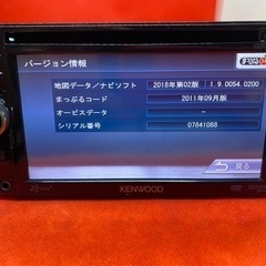 KENWOOD 簡単操作　MDV-434DT  フルセグ　新品バックカメラ付き　こ4