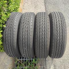 12㌅アルミホイール(TOPY LVF2)と12㌅タイヤ(BRIDGESTONE K370)のセット