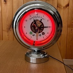 アメリカンネオンガスランプ時計LADELUCK(多少のお値引きは可能です。)