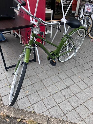 27インチ 自転車Asahi イノベーションファクトリー  シティサイクル 変速なし 鍵・ライト付き 715