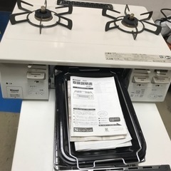 ロ2309-061 ガステーブルLPガスRinnai KG66VTW 2022年製キズ汚れあり