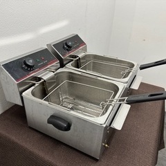 ダイシン 業務用 電気フライヤー 4Lx2 卓上フライヤー 店舗 飲食店