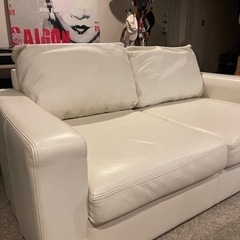 美品　本革ソファー　ホワイトレザー　2人掛け(3人掛けもあり)