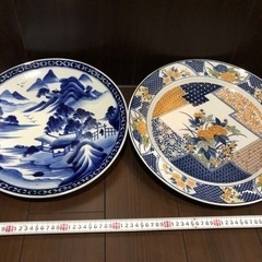 大皿 2枚セット 和皿 40cmと35cm 中古