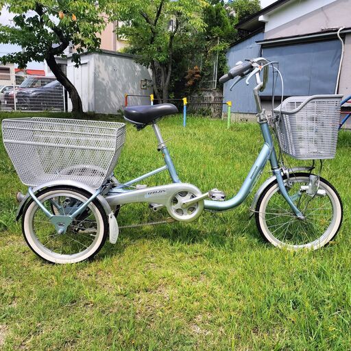 使用感少なめ 三輪自転車 ブリヂストン ワゴン BW13 ブルー 三段変速付き