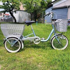 使用感少なめ 三輪自転車 ブリヂストン ワゴン BW13 ブルー...