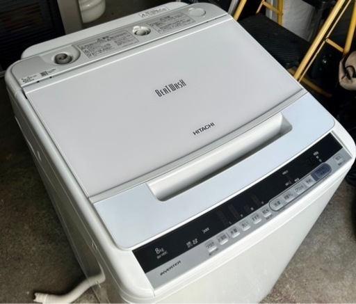 札幌市内配送可 美品 19年製 日立 HITACHI ビートウォッシュ 8.0kg 全自動洗濯機 BW-V80C