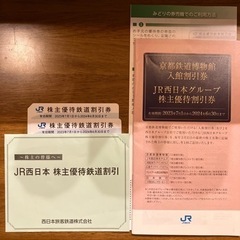 【連休値下げ中】JR 西日本　株主優待　鉄道割引券　2枚