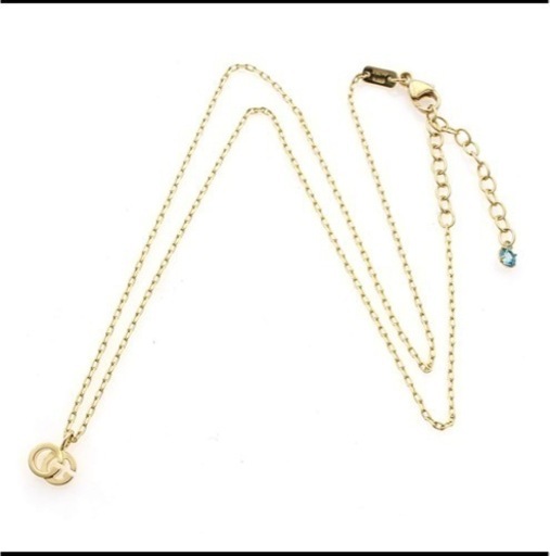 美品　GUCCIダブルGイエローゴールド18Kネックレス