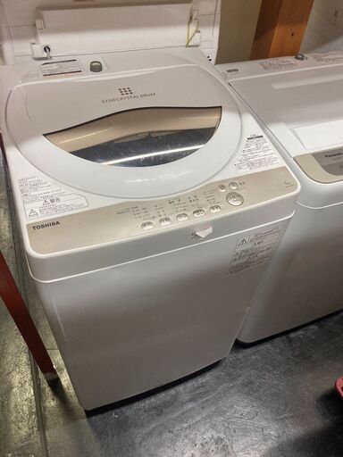 ☆中古￥12,800！TOSHIBA　5㎏洗濯機　家電　2020年製　AW-5G8型　幅57㎝ｘ奥行58㎝ｘ高さ96㎝　【BH016】