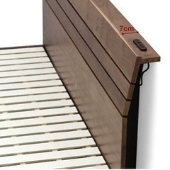 ワイドダブルベッド マットレス付き すのこベッド マットレスセット 棚付き 