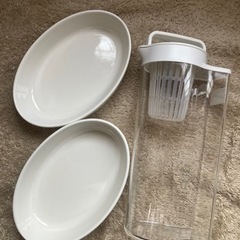 【無印良品】グラタン皿2枚、冷水筒 セット