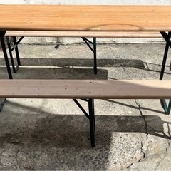 アイアンウッドテーブルチェア3点セット北米スタイル折畳テーブル折...