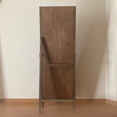 アンティーク スタンドミラー 姿見 ドア風 木製 扉付き ヴィンテージ 鏡