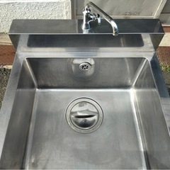 業務用 蛇口付き 1槽シンク 幅600×奥600×高さ800(mm) 業務用シンク 流し台 厨房機材 キッチン 手洗い場 厨房 一層 1層 厨房機器 大阪