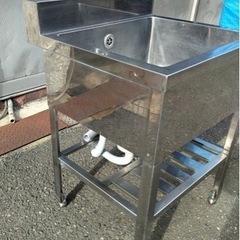 業務用 蛇口付き 1槽シンク 幅600×奥600×高さ800(mm) 業務用シンク 流し台 厨房機材 キッチン 手洗い場 厨房 一層 1層 厨房機器 大阪