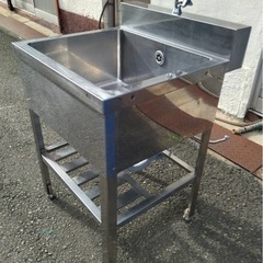 業務用 蛇口付き 1槽シンク 幅600×奥600×高さ800(mm) 業務用シンク 流し台 厨房機材 キッチン 手洗い場 厨房 一層 1層 厨房機器 大阪