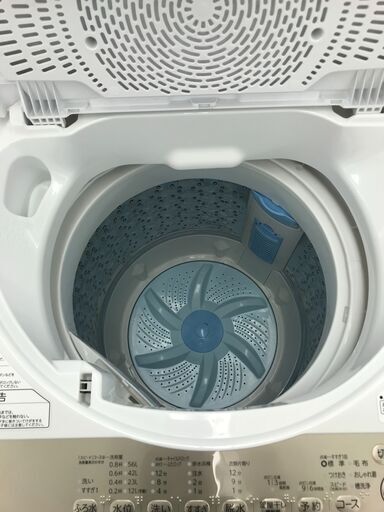 6ヶ月保証付き！！　洗濯機　トウシバ　東芝　AW-7G8　2020年製　7Kg　幅(W) 563mm × 奥行(D)580mm ×  高さ(H) 987mm　動作チェック確認済みです。