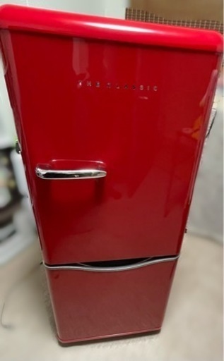 美品　DAEWOO 2019年製　レトロスタイル冷蔵庫　150L レッド