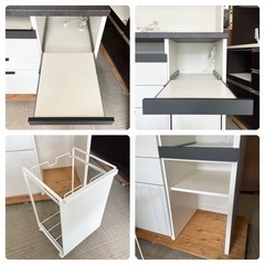 【新品同様‼️】定価15万♪ 現行モデル パモウナ 120cm幅キッチンボード(SY-1200R) 食器棚 収納家具 ホワイト♪