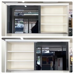 【新品同様‼️】定価15万♪ 現行モデル パモウナ 120cm幅キッチンボード(SY-1200R) 食器棚 収納家具 ホワイト♪